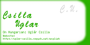 csilla uglar business card